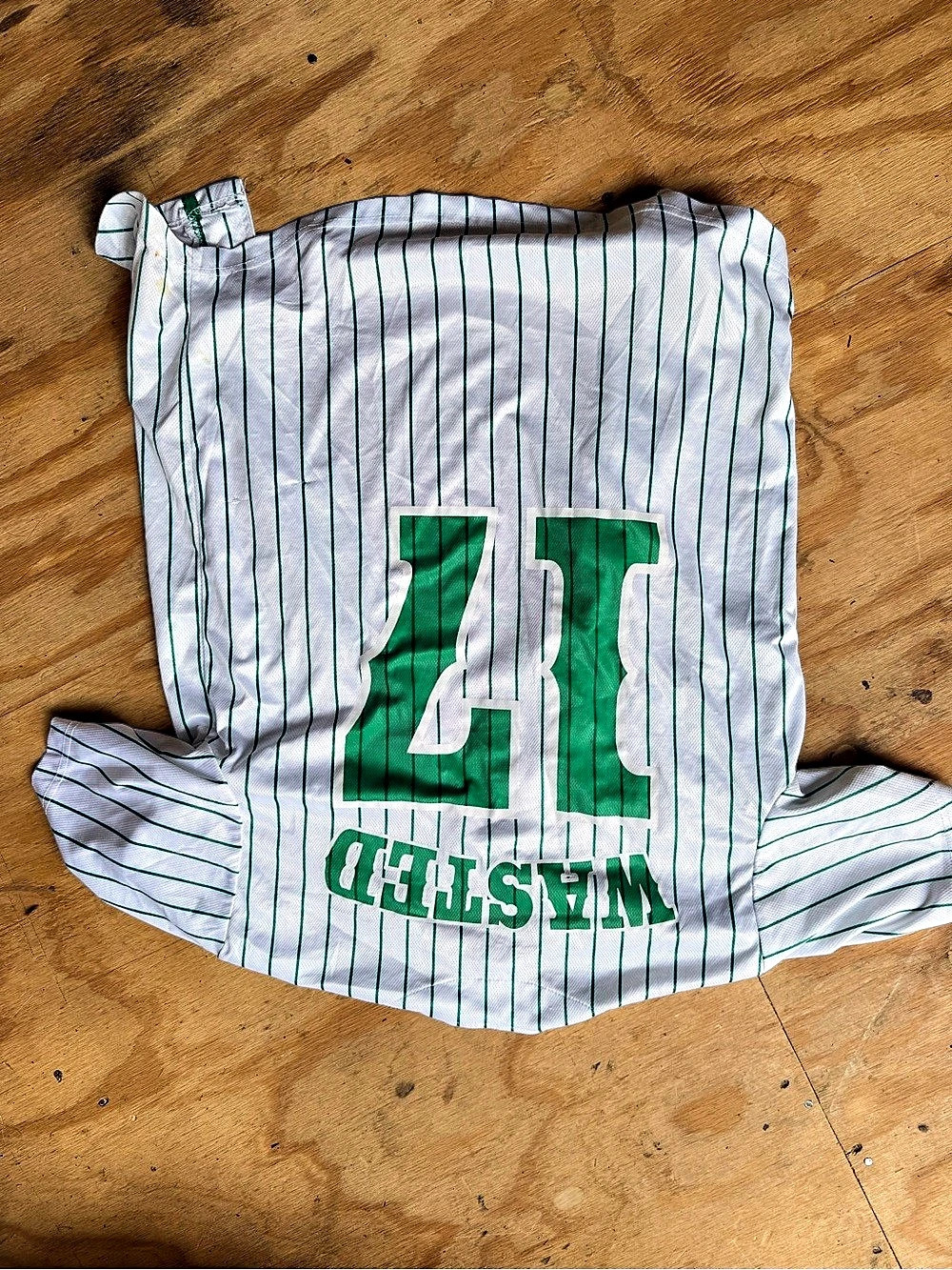 Wasted Paris Men's Striped Jersey in White & Green